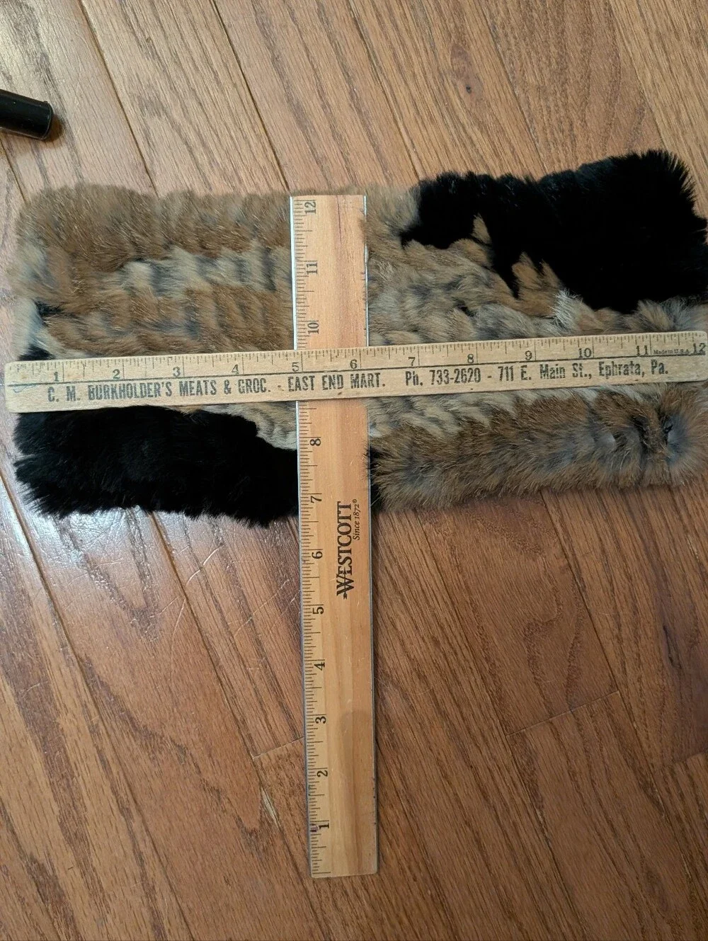 J. McLaughlin Brown Multi Rabbit Fur Headband Neck Warmer multi-color OS scarf